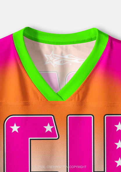 Pink Cxxt Green Flame Y2K Crop Sport Jersey Shirts Cherrykitten