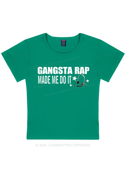 Gangsta Rap Made Me Do It Y2K Baby Tee Cherrykitten