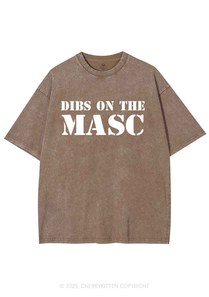 Dibs On The Masc Pride Y2K Shirts Washed Tee Cherrykitten