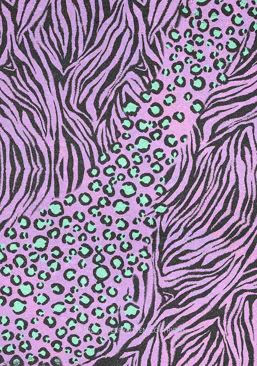Lavender Zebra Y2K Mesh Slip Dress Cherrykitten