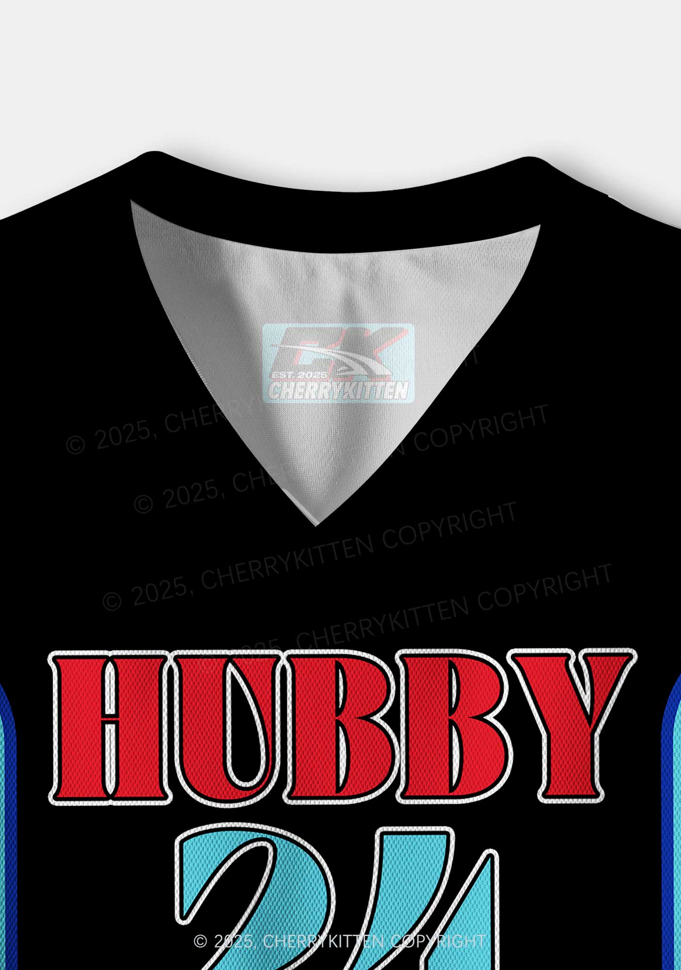Custom Black Hubby Valentine's Day Y2K Sport Jersey Shirts Cherrykitten