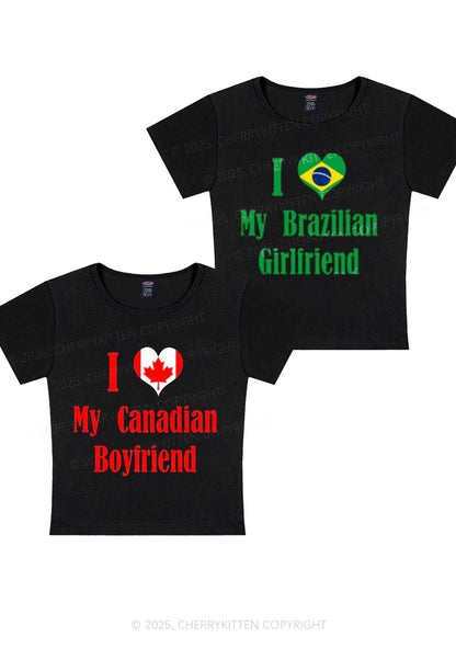 Custom Country Y2K Valentine's Day Baby Tee Cherrykitten