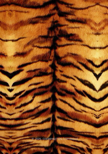 Wild Tiger Texture Y2K Print Mini Layered Skirt Cherrykitten