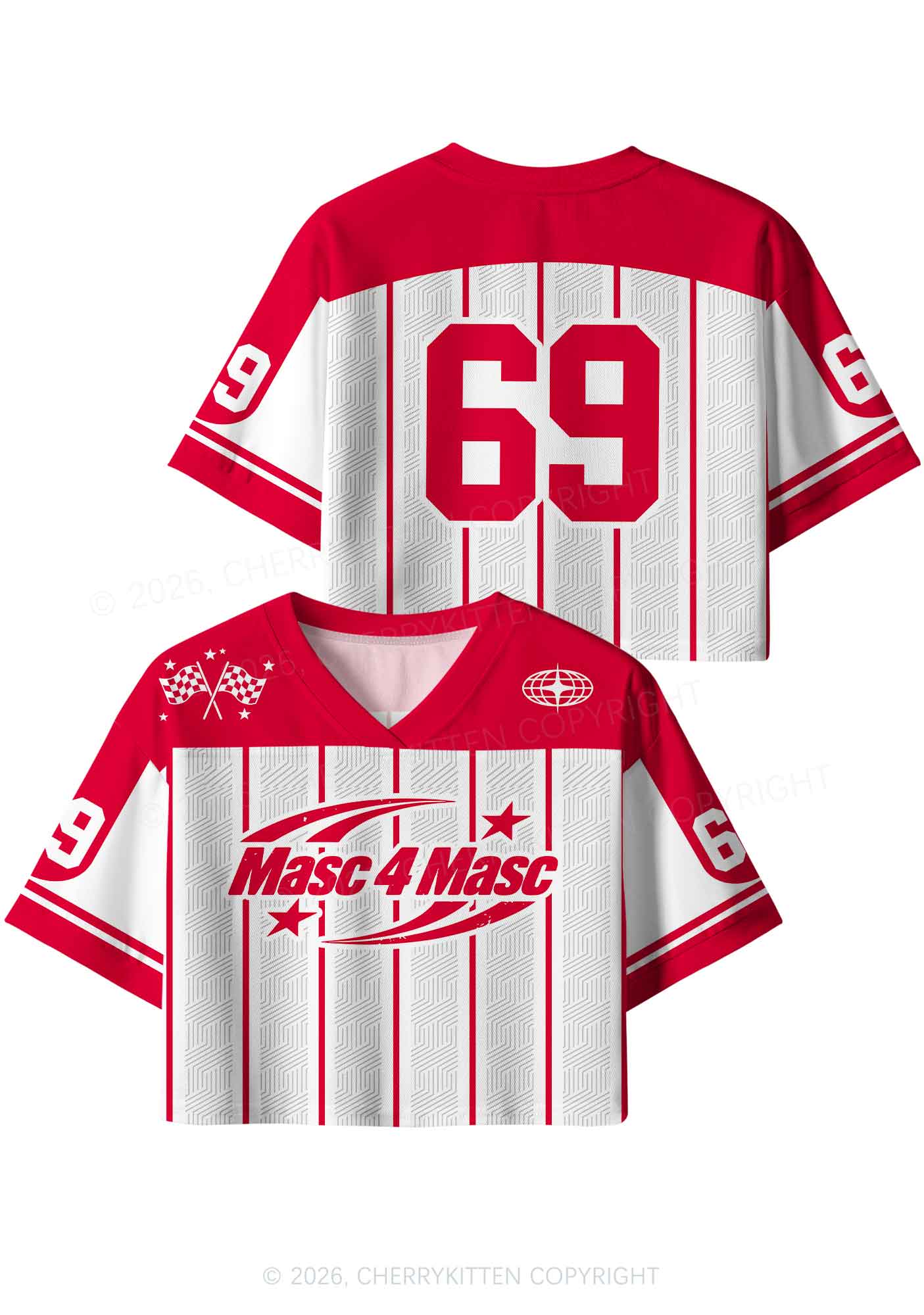 Masc For Masc Pride Y2K Crop Sport Jersey Shirts Cherrykitten