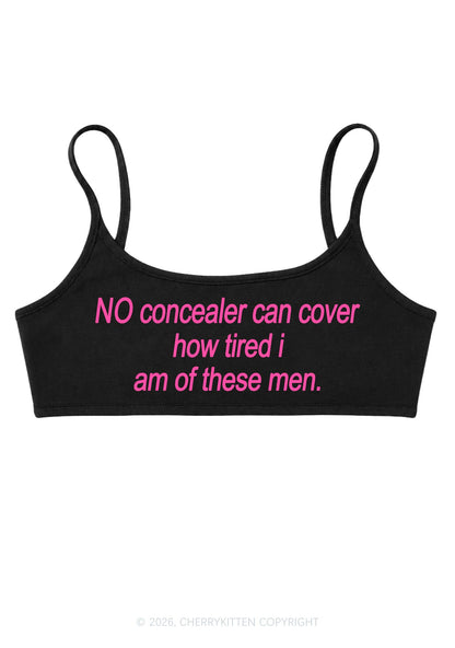 No Concealer Can Cover Men Y2K Super Crop Cami Cherrykitten