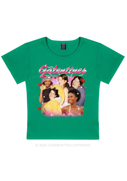 Galentines Custom Portrait Y2K Valentine's Day Baby Tee Cherrykitten