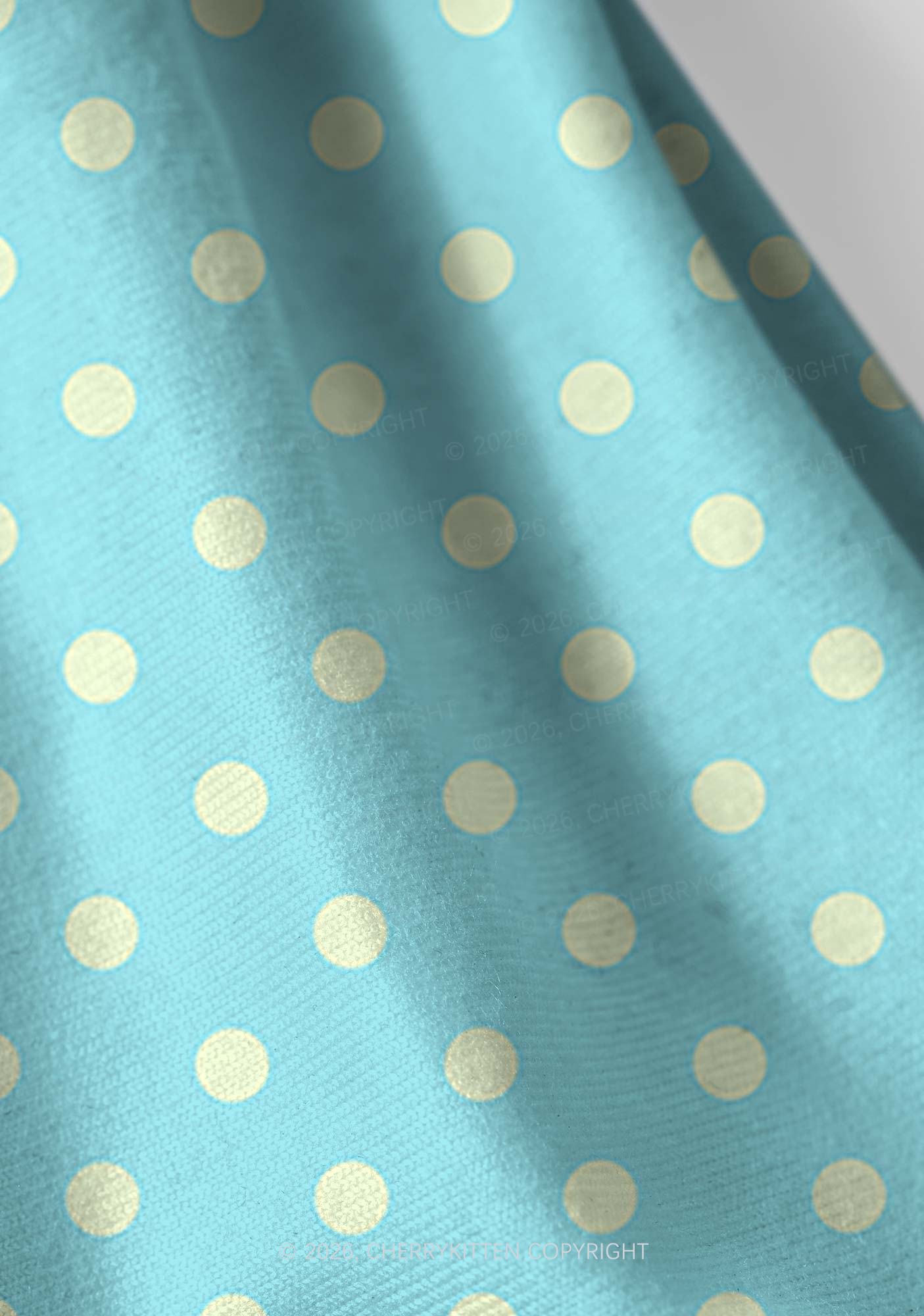 Yellow Dots On Blue Y2K Print Headband Cherrykitten