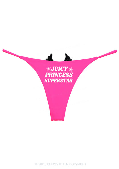 Juicy Princess Superstar Y2K Goth Angel Wings Bikini String Thong Cherrykitten