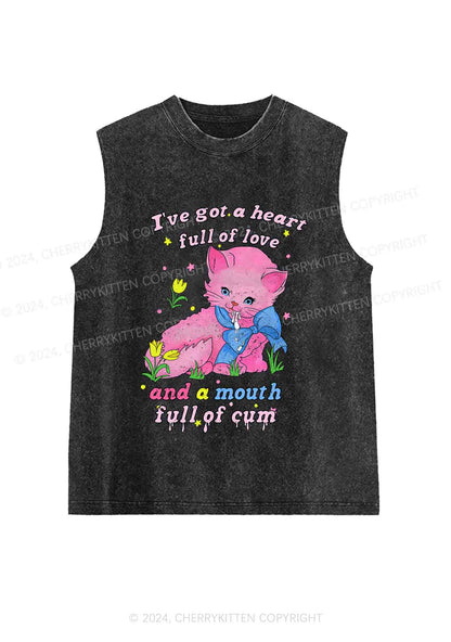 Heart Full Of Love Y2K Washed Tank Cherrykitten