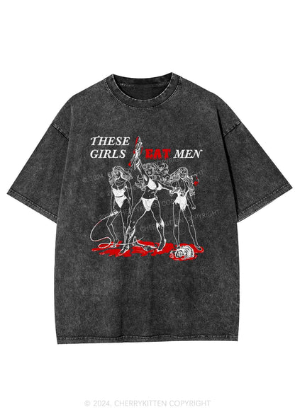 These Girls Eat Men Y2K Washed Tee Cherrykitten