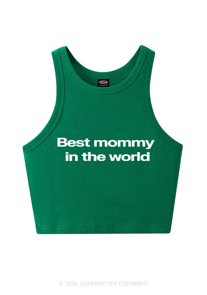 Best Mommy In The World Y2K Crop Tank Top Cherrykitten