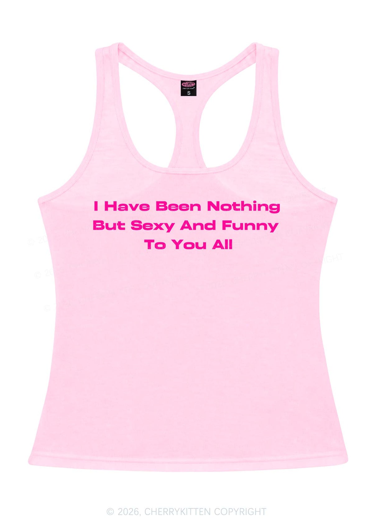I Have Been Funny Y2K Women Racerback Tank Top Cherrykitten