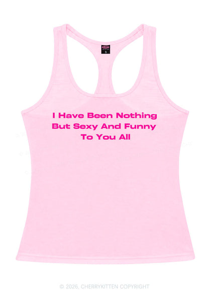 I Have Been Funny Y2K Women Racerback Tank Top Cherrykitten