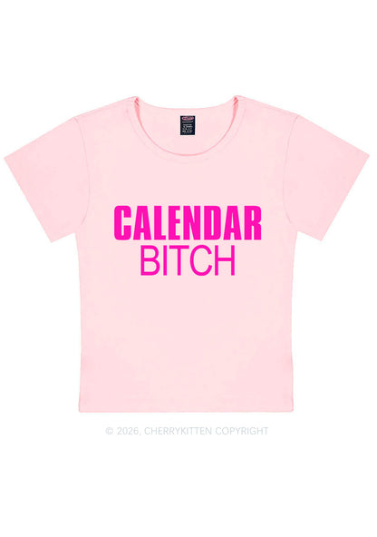 Calendar Bxxch Y2K Baby Tee Cherrykitten