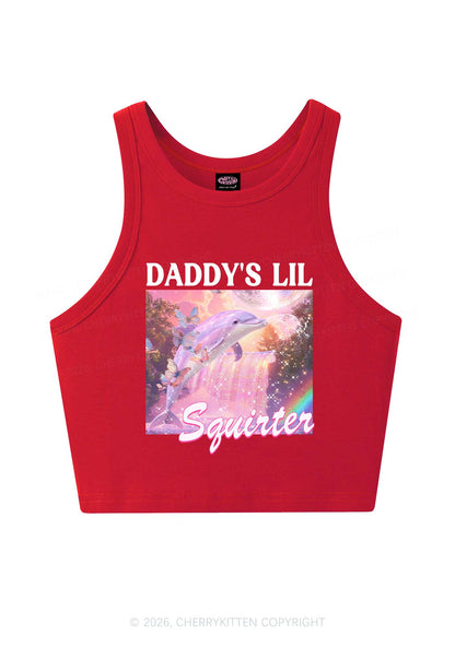 Daddys Lil Squirter Dolphin Y2K Crop Tank Top Cherrykitten
