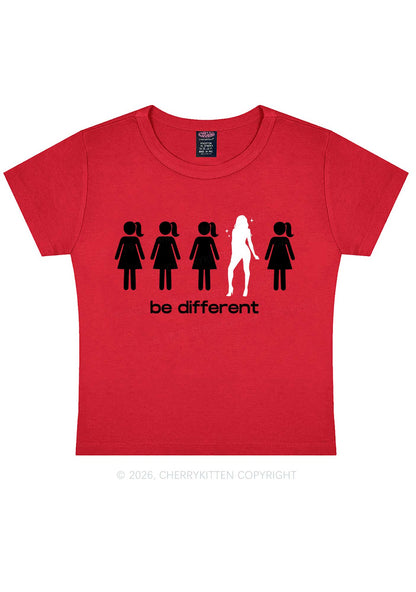 Be Different Girl Y2K Baby Tee Cherrykitten