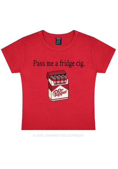 Pass Me A Fridge Cig Red Drinks Y2K Baby Tee Cherrykitten