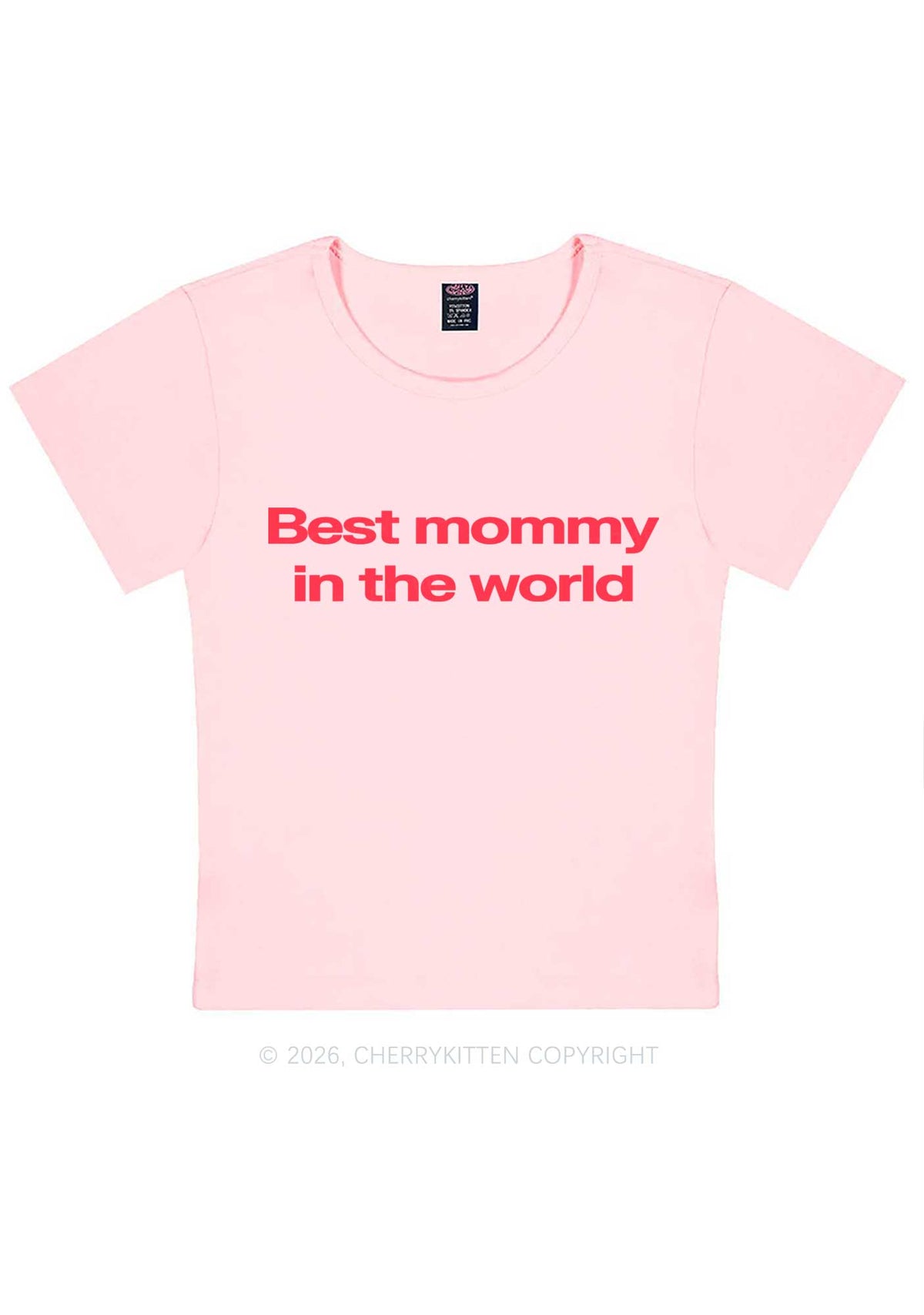 Best Mommy In The World Y2K Baby Tee Cherrykitten