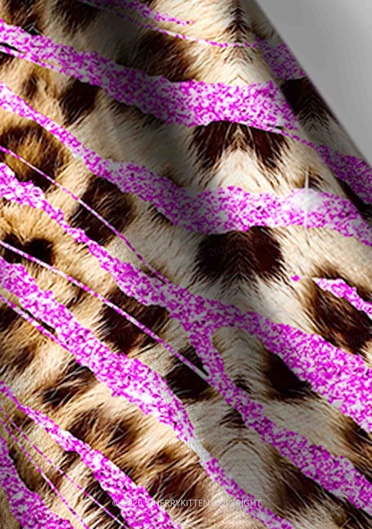 Sparkle Pink Leopard Y2K Print Headband Cherrykitten