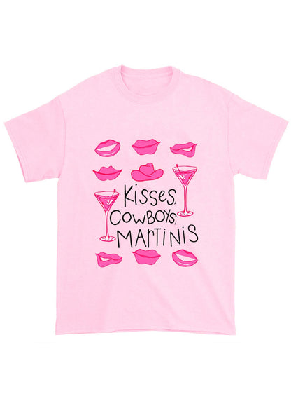 Kisses Cowboys Martinis Chunky Shirt