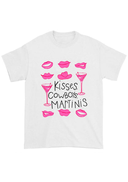 Kisses Cowboys Martinis Chunky Shirt