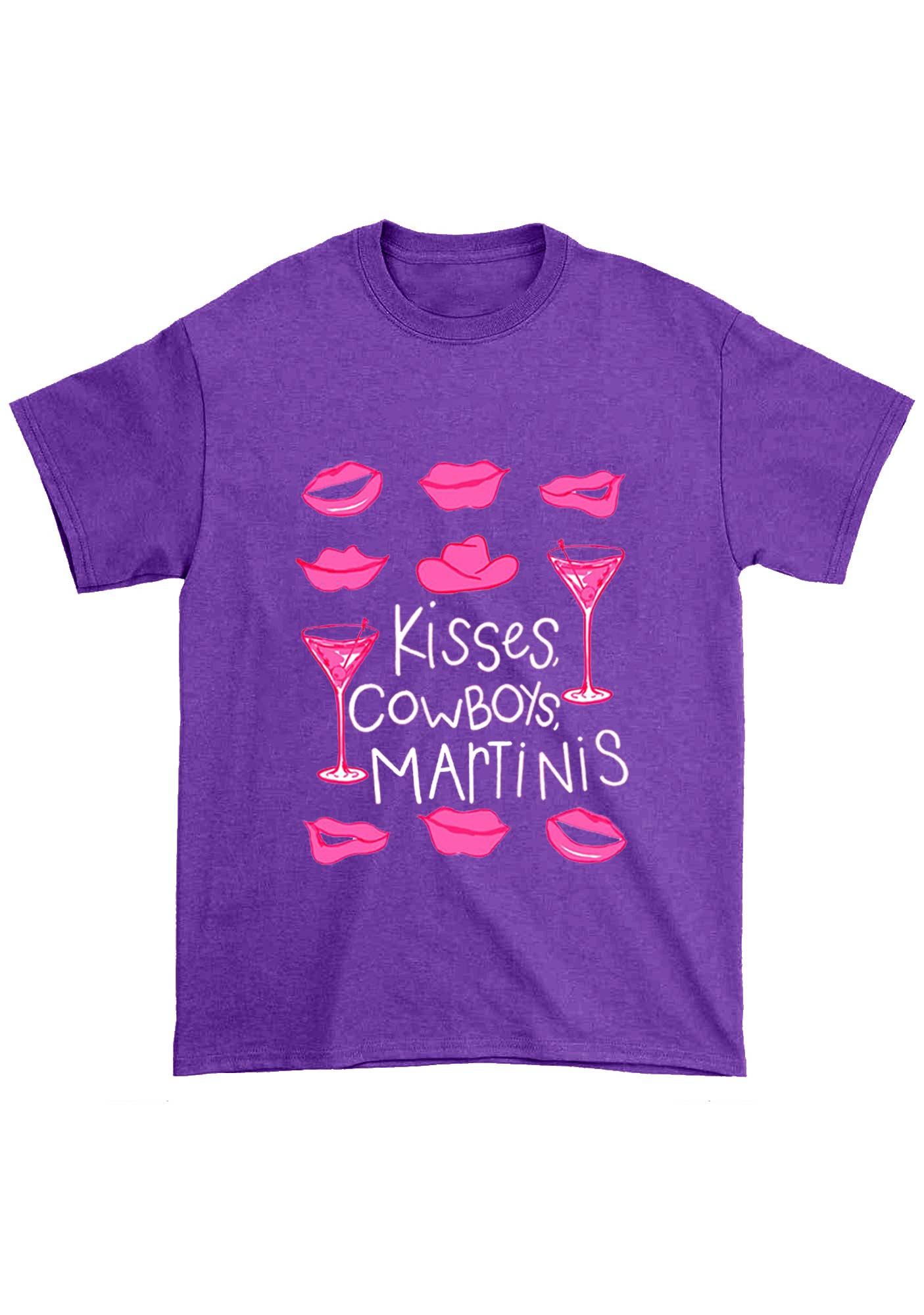 Kisses Cowboys Martinis Chunky Shirt