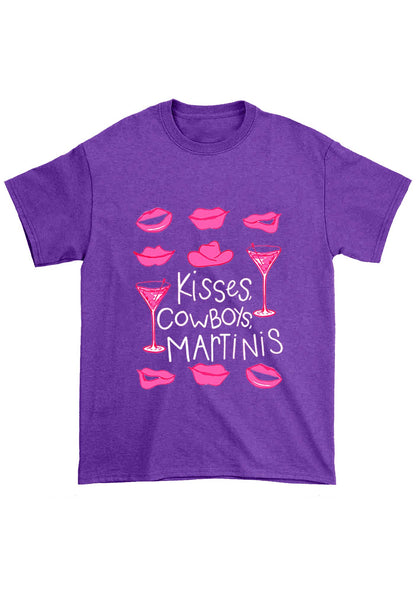 Kisses Cowboys Martinis Chunky Shirt