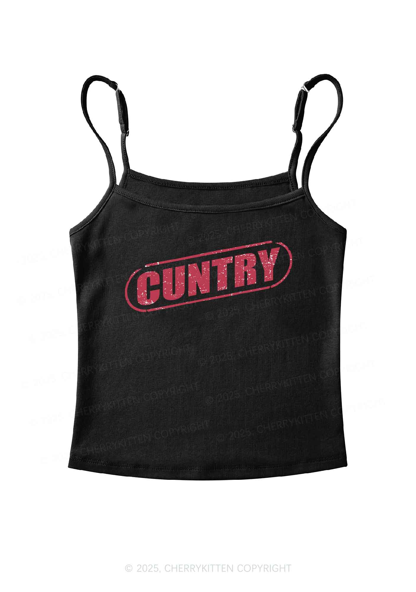 Cuntry Y2K Spaghetti Strap Cami Cherrykitten