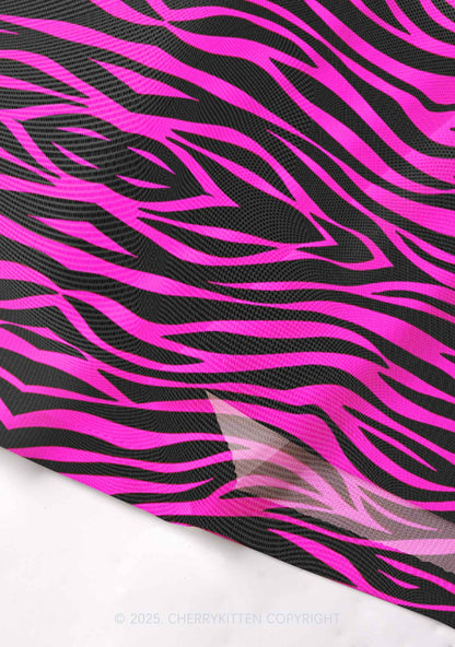 Pink Zebra Y2K Mesh Cami Tank Cherrykitten