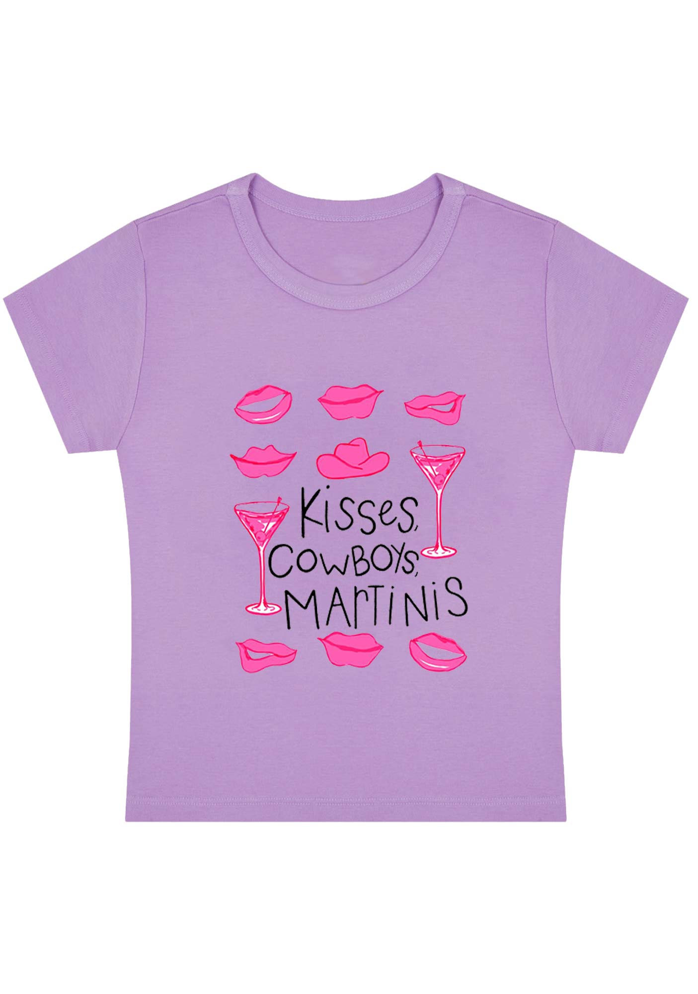 Kisses Cowboys Martinis Y2K Baby Tee