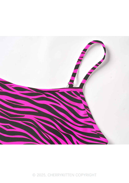 Pink Zebra Y2K Mesh Cami Tank Cherrykitten