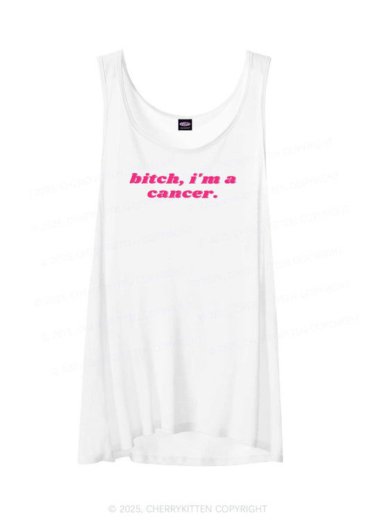 Bxtch Im A Custom Zodiac Y2K Sheer Boyfriend Tank Cherrykitten