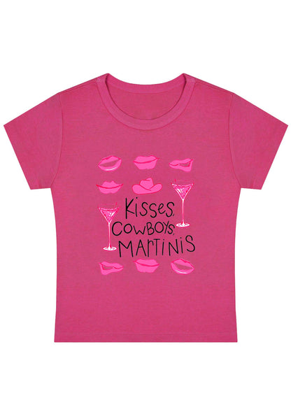 Curvy Kisses Cowboys Martinis Baby Tee