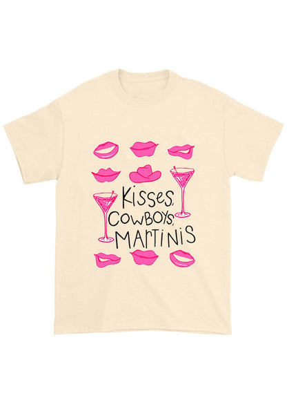 Kisses Cowboys Martinis Chunky Shirt