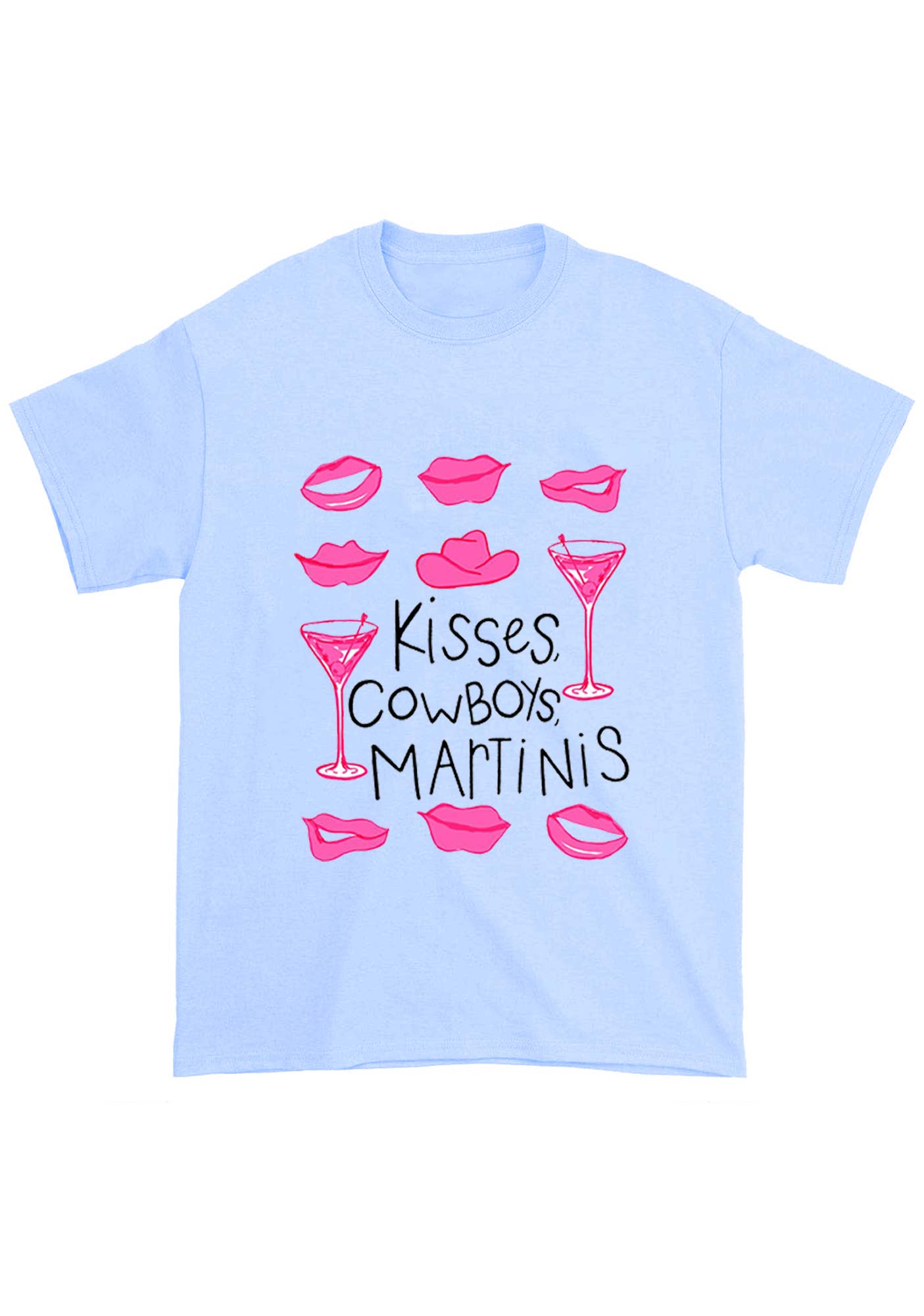Kisses Cowboys Martinis Chunky Shirt