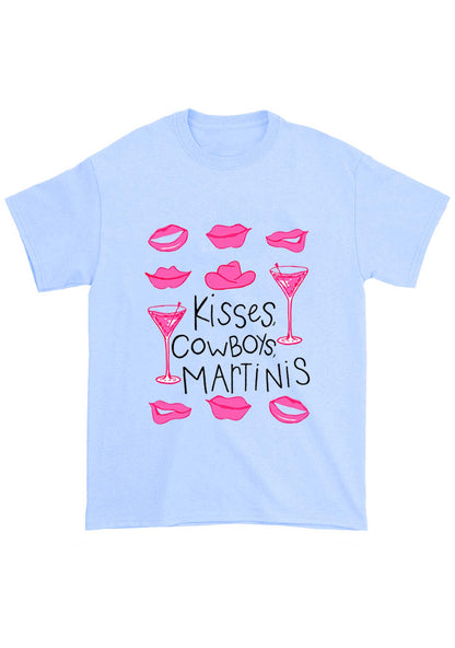 Kisses Cowboys Martinis Chunky Shirt