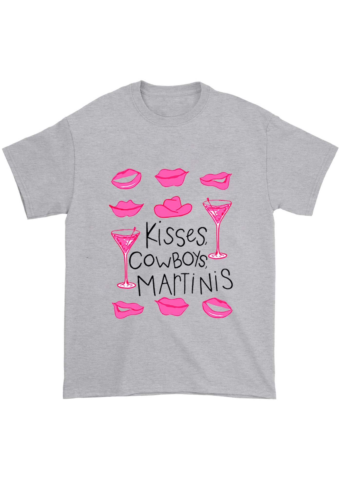 Kisses Cowboys Martinis Chunky Shirt