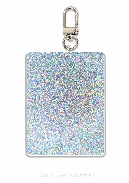 Live Laugh Lobotomy Unicorn 1Pc Y2K Glitter Keychain Cherrykitten