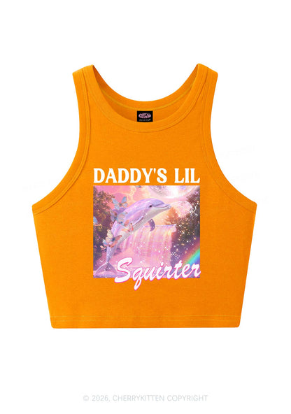 Daddys Lil Squirter Dolphin Y2K Crop Tank Top Cherrykitten