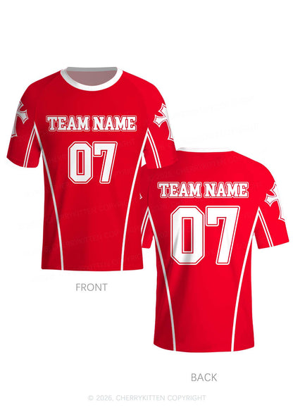 Custom Team Name Y2K Football Jersey Shirts Cherrykitten