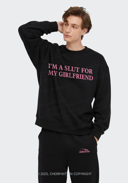 Slxt For My Girlfriend Y2K Fleece Sweatshirts Set Cherrykitten