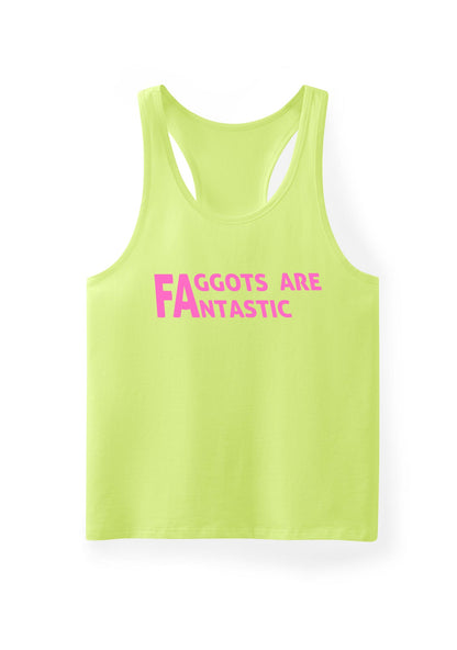 Faggots Are Fantastic Pride Y2K Men Racerback Tank Top Cherrykitten