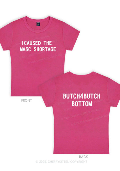 Masc Shortage Two Sides Pride Y2K Baby Tee Cherrykitten