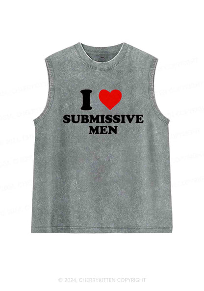 I Love S Men Y2K Washed Tank Cherrykitten