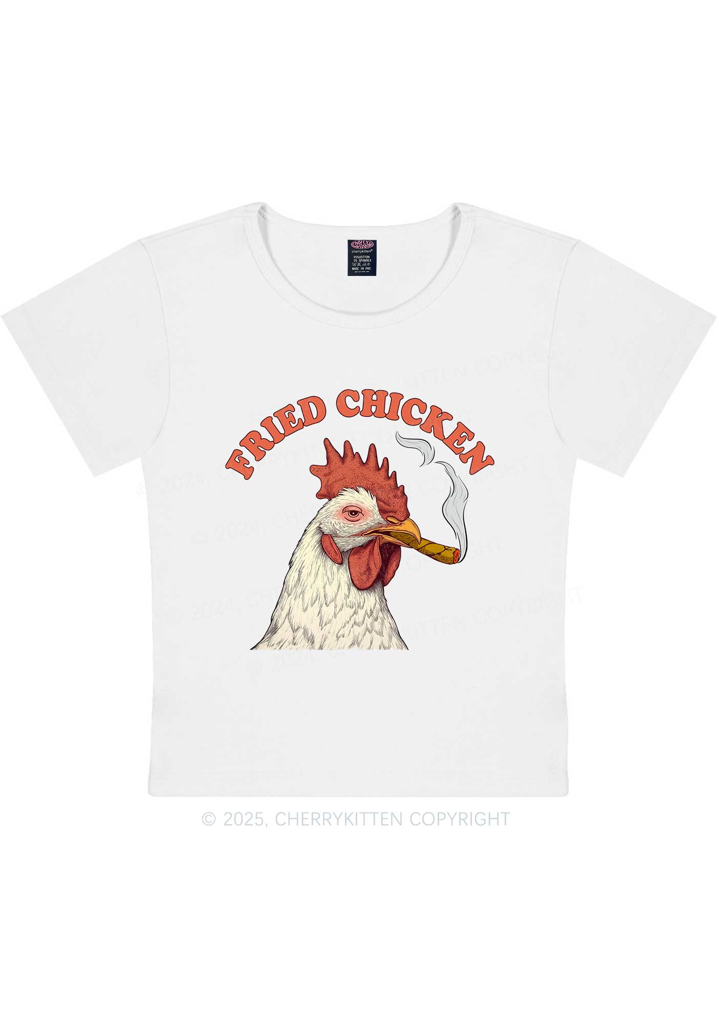 Fried Chicken Y2K Baby Tee Cherrykitten