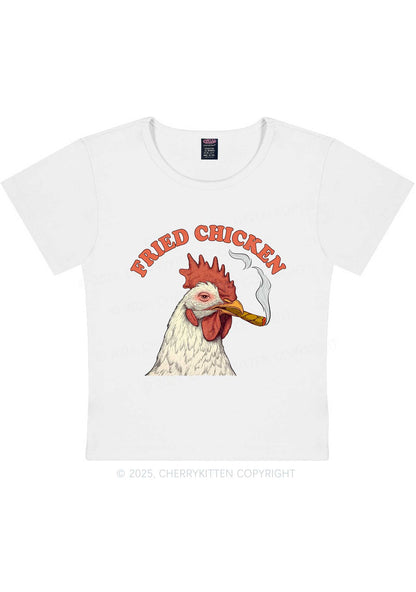 Fried Chicken Y2K Baby Tee Cherrykitten