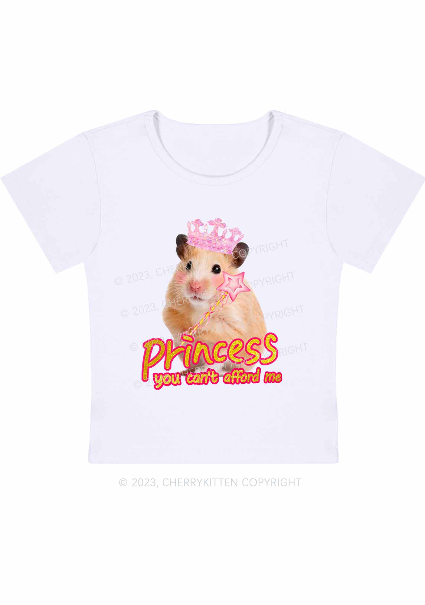 Curvy Princess You Can't Afford Me Y2K Baby Tee Cherrykitten