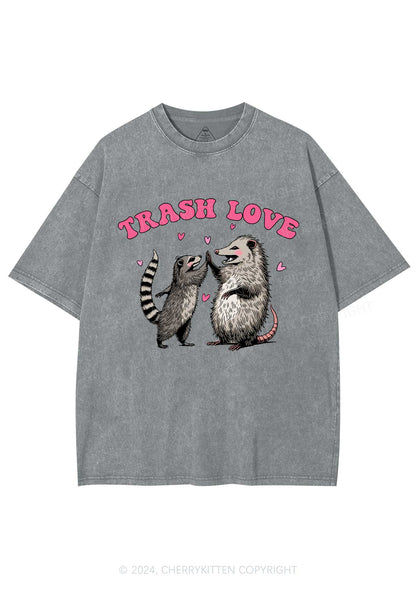 Trash Love Y2K Valentine's Day Washed Tee Cherrykitten