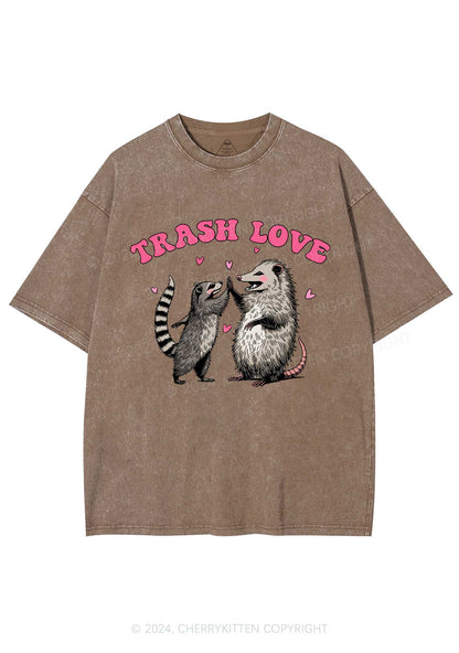 Trash Love Y2K Valentine's Day Washed Tee Cherrykitten