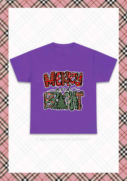 Merry And Bright Christmas Chunky Shirt Cherrykitten